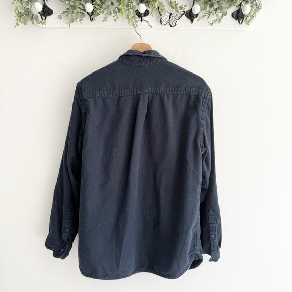 Everlane Men’s The Brushed Flannel Shirt Navy Long Sleeves Collared Size Large - Picture 2 of 3